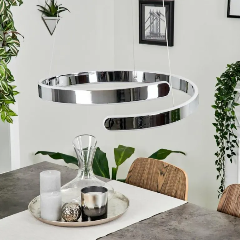 Suspension Rosemond LED Chrome, 1 lumière