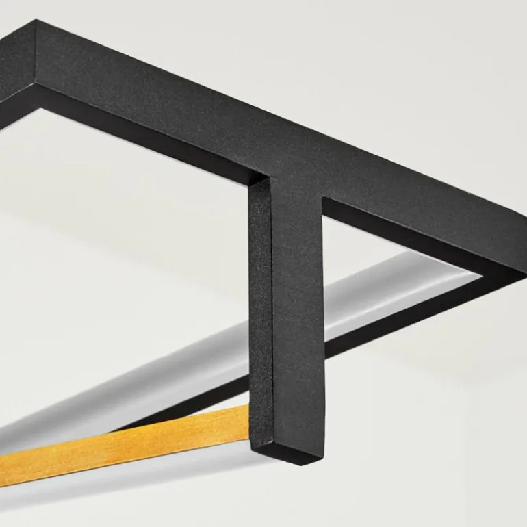 Suspension Rung LED Noir, 1 lumière