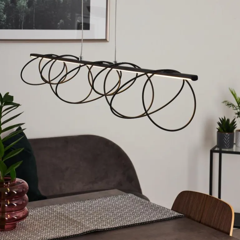 Suspension Saba LED Noir, 1 lumière
