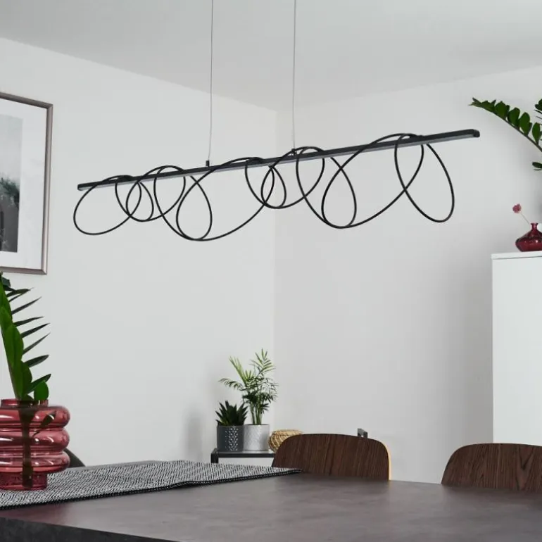 Suspension Saba LED Noir, 1 lumière