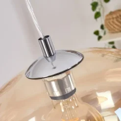 Suspension Salameo Argenté, 1 lumière