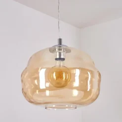 Suspension Salameo Argenté, 1 lumière