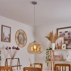 Suspension Salameo Argenté, 1 lumière