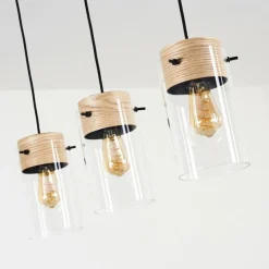 Suspension Sarteano Noir, 3 lumières