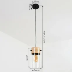 Suspension Sarteano Noir, 1 lumière