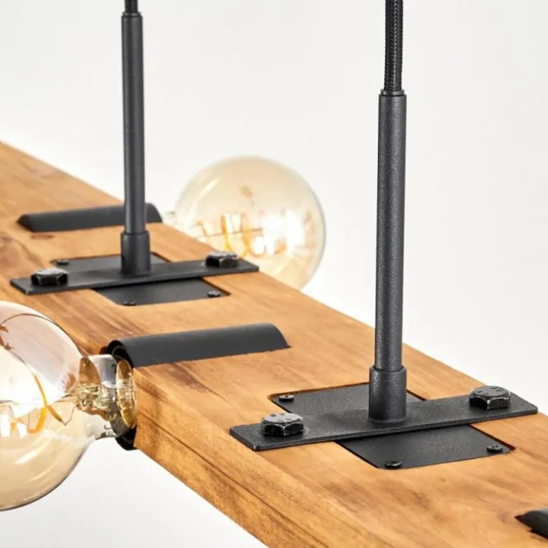Suspension Schanis Écru, Noir, 5 lumières