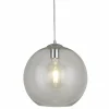 Suspension Searchlight BALLS Chrome, Transparent, 1 lumière