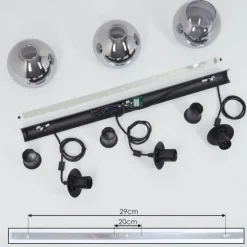 Suspension Sernf Noir, 3 lumières