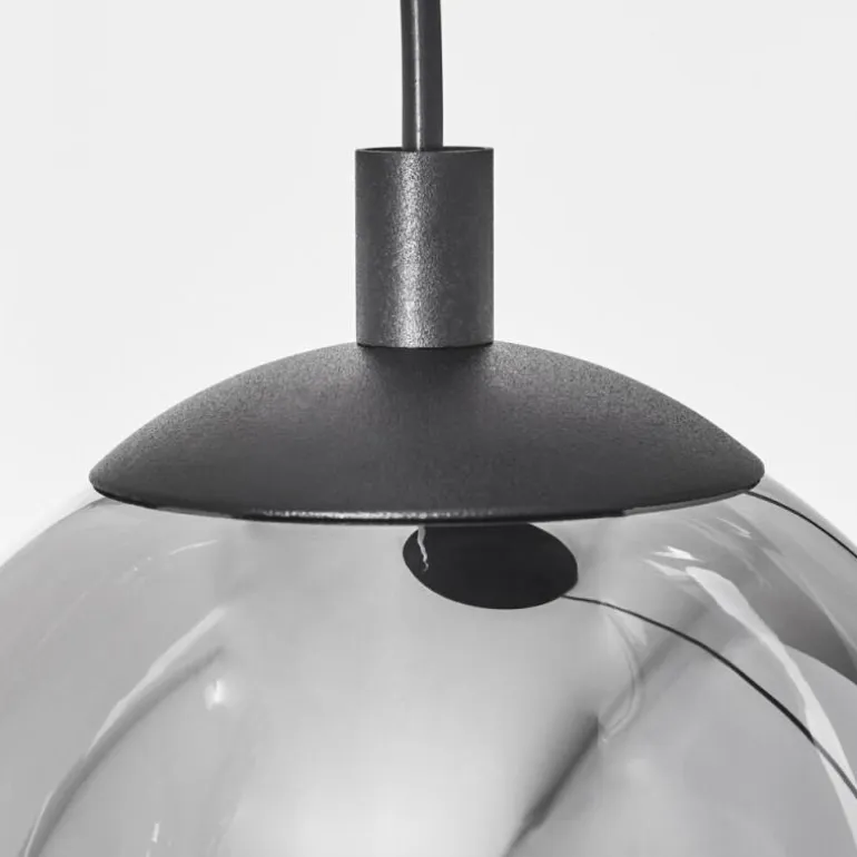 Suspension Sernf Noir, 3 lumières