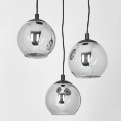 Suspension Sernf Noir, 3 lumières
