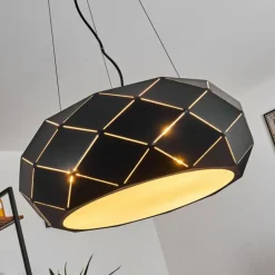 Suspension Shouver Noir, 3 lumières