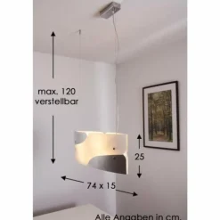 Suspension Sil Lux Chrome, 4 lumières