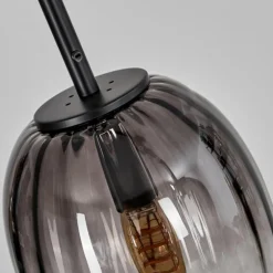 Suspension Skiatook Noir, 4 lumières