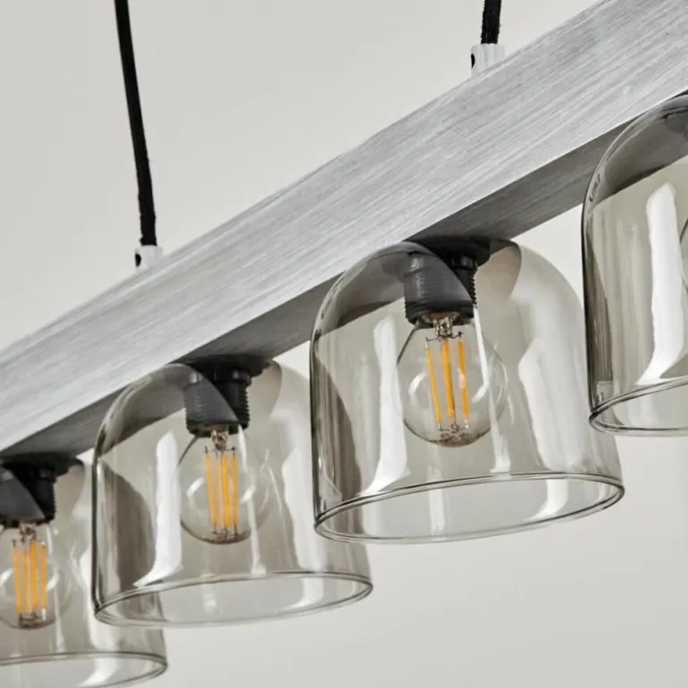 Suspension Skovde Argenté, 4 lumières