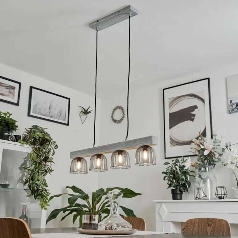 Suspension Skovde Argenté, 4 lumières