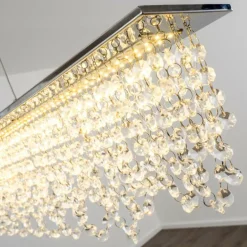 Suspension Slidre LED Chrome, 1 lumière, Télécommandes