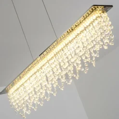 Suspension Slidre LED Chrome, 1 lumière, Télécommandes