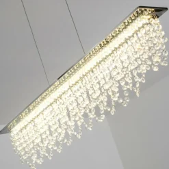 Suspension Slidre LED Chrome, 1 lumière, Télécommandes