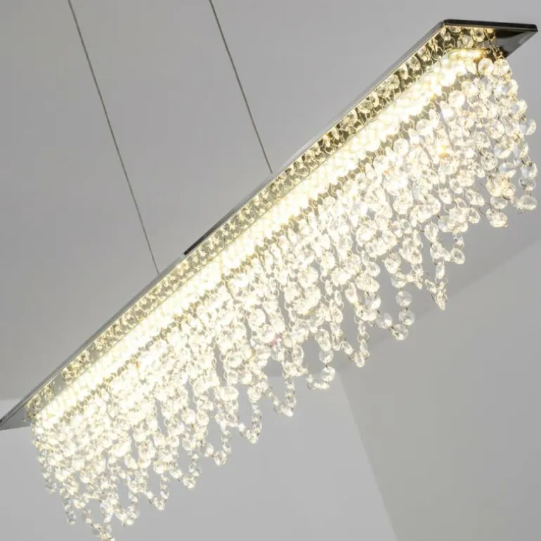 Suspension Slidre LED Chrome, 1 lumière, Télécommandes