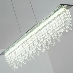 Suspension Slidre LED Chrome, 1 lumière, Télécommandes