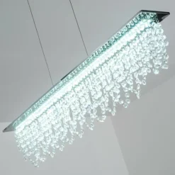 Suspension Slidre LED Chrome, 1 lumière, Télécommandes
