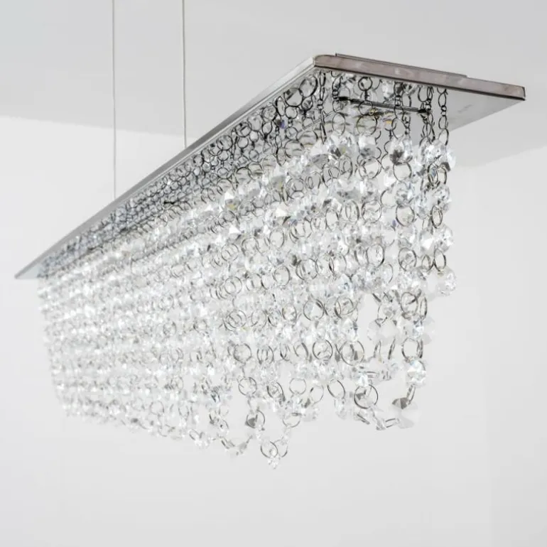 Suspension Slidre LED Chrome, 1 lumière, Télécommandes
