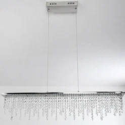 Suspension Slidre LED Chrome, 1 lumière, Télécommandes