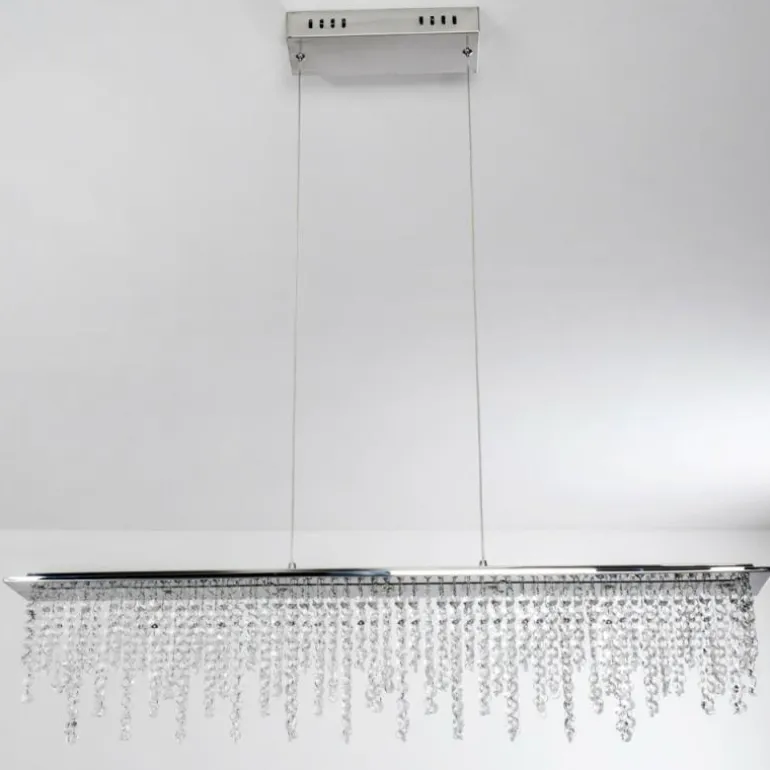 Suspension Slidre LED Chrome, 1 lumière, Télécommandes