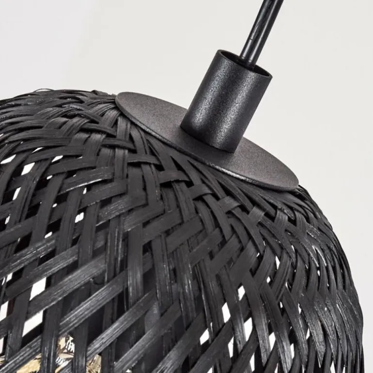 Suspension Solera Noir, 3 lumières