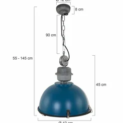 Suspension Steinhauer Bikkel Bleu, 1 lumière