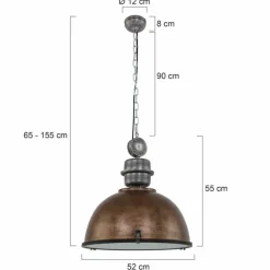Suspension Steinhauer Bikkel XXL Brun, 1 lumière