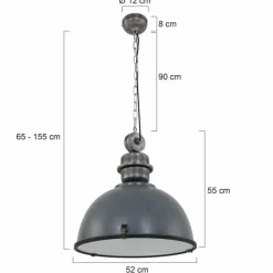 Suspension Steinhauer Bikkel XXL Gris, 1 lumière