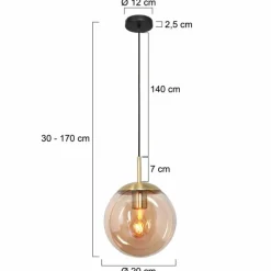 Suspension Steinhauer Bollique Laiton, 1 lumière