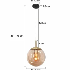 Suspension Steinhauer Bollique Laiton, 1 lumière
