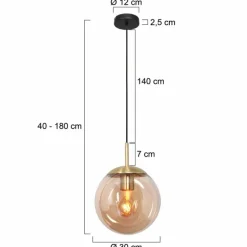 Suspension Steinhauer Bollique Laiton, 1 lumière