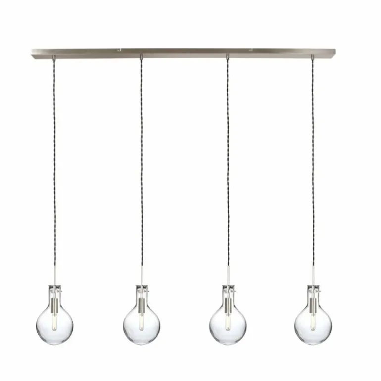 Suspension Steinhauer Elegance Transparent, 4 lumières
