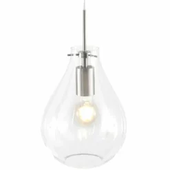 Suspension Steinhauer Glass light Acier inoxydable, 1 lumière