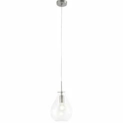 Suspension Steinhauer Glass light Acier inoxydable, 1 lumière
