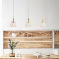 Suspension Steinhauer Grazioglass Laiton, 1 lumière