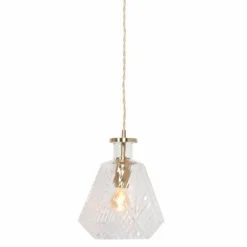 Suspension Steinhauer Grazioglass Laiton, 1 lumière