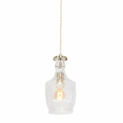 Suspension Steinhauer Grazioglass Laiton, 1 lumière