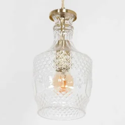 Suspension Steinhauer Grazioglass Laiton, 1 lumière