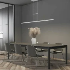 Suspension Steinhauer Profilo LED Acier brossé, 1 lumière