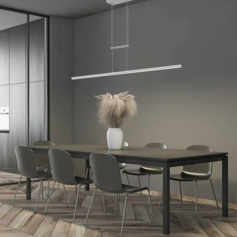 Suspension Steinhauer Profilo LED Acier brossé, 1 lumière