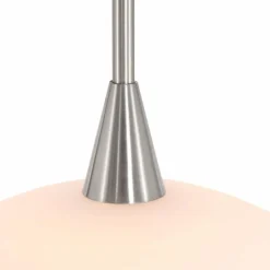 Suspension Steinhauer Tallerken LED Acier inoxydable, Blanc, 1 lumière