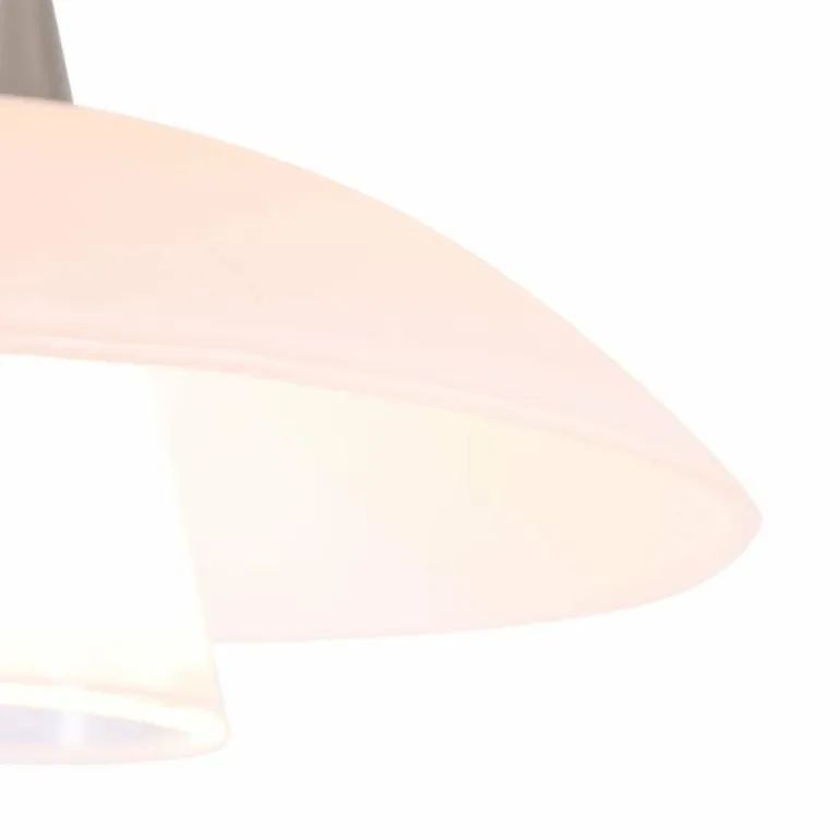 Suspension Steinhauer Tallerken LED Acier inoxydable, Blanc, 1 lumière