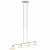 Suspension Steinhauer Tallerken LED Acier inoxydable, Blanc, 4 lumières