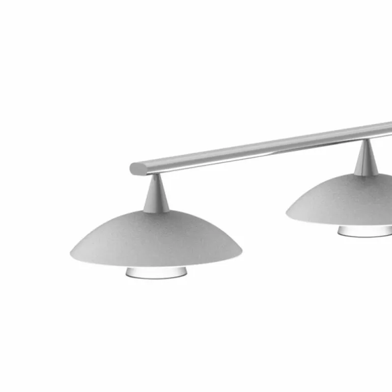 Suspension Steinhauer Tallerken LED Acier inoxydable, Blanc, 4 lumières
