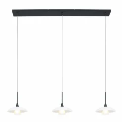 Suspension Steinhauer Tallerken LED Nickel mat, 3 lumières