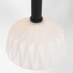 Suspension Steinhauer Verre Nervuré Noir, 1 lumière